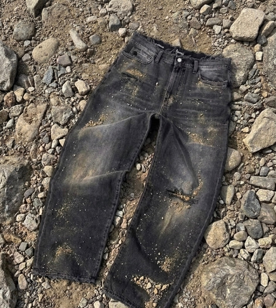 Y2K Harajuku Retro Graphic Patch Jeans Hip Hop