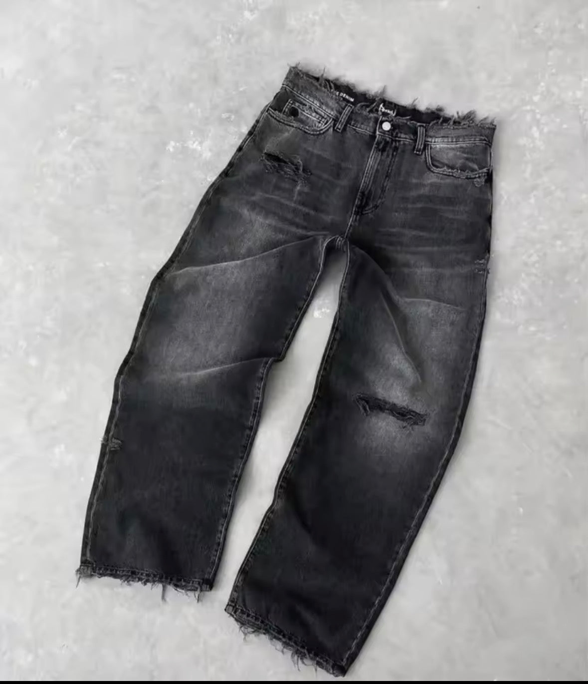 Y2K Harajuku Retro Graphic Patch Jeans Hip Hop